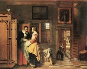 皮特尔 德 胡格 : At the Linen Closet